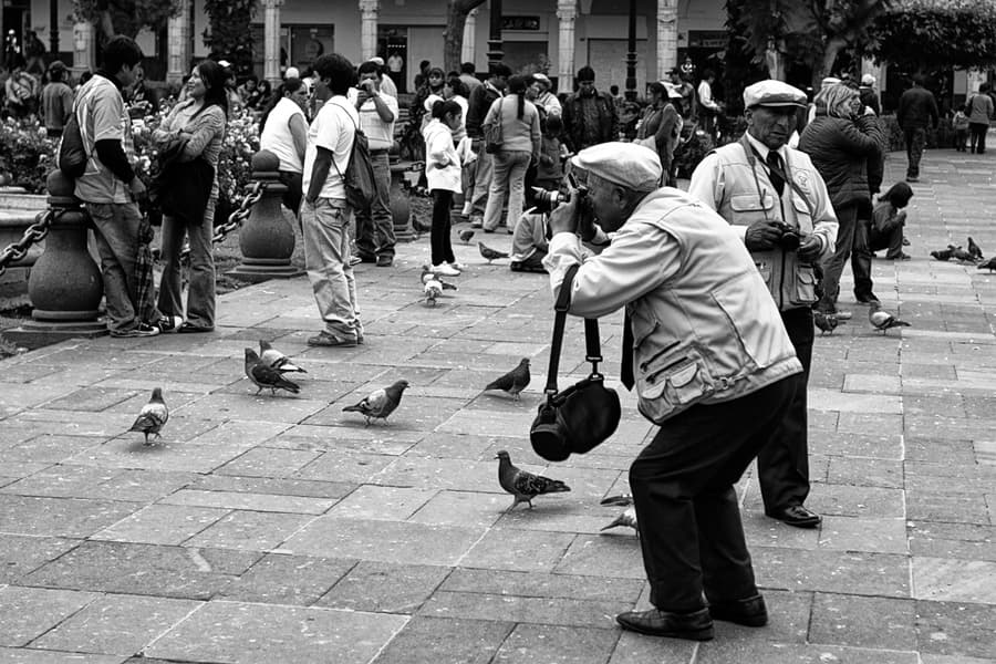Street scene in Arequipa, Peru — the city where expats build their community