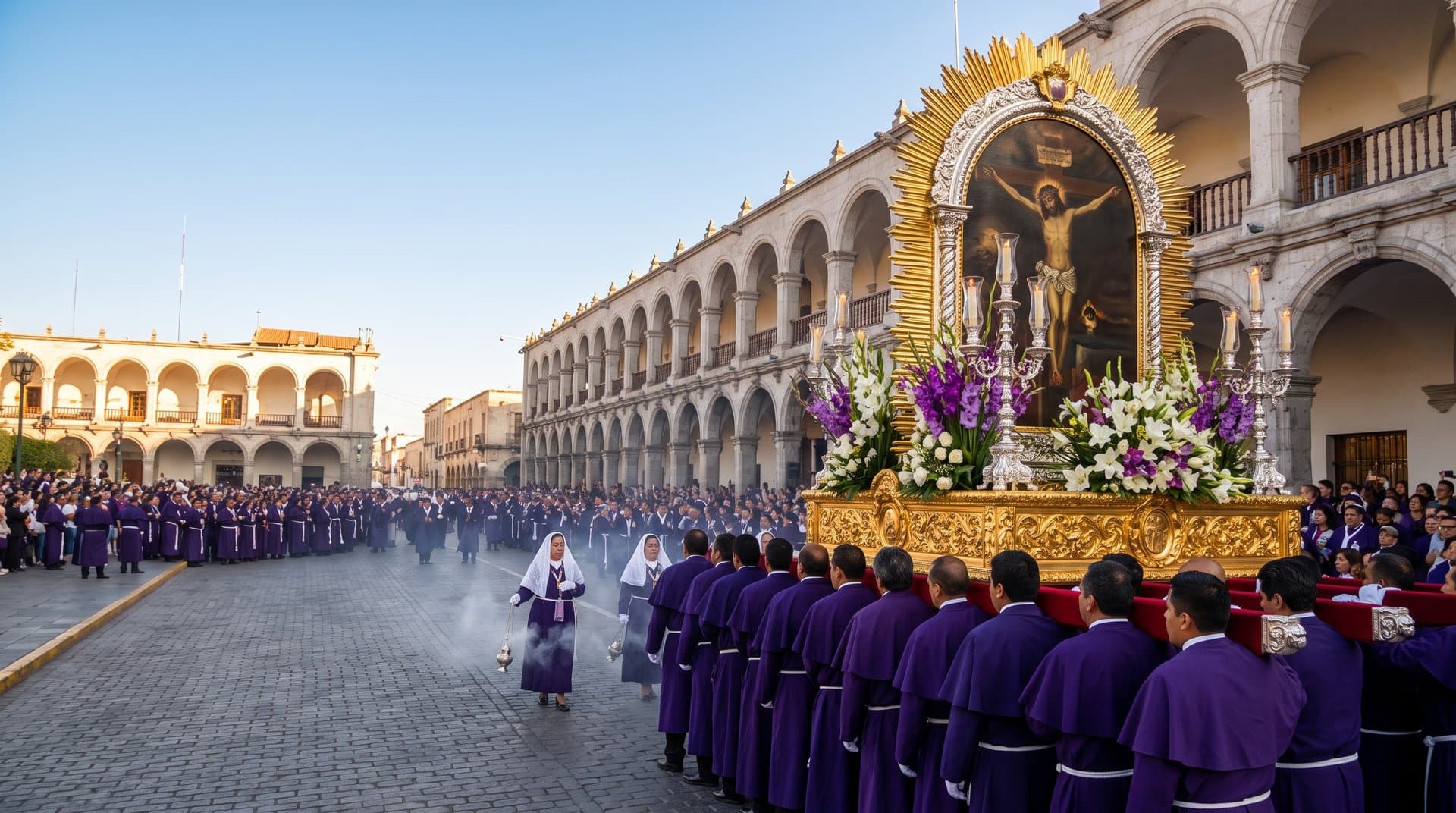 The Purple Month in Arequipa: The Lord of Miracles Beneath El Misti